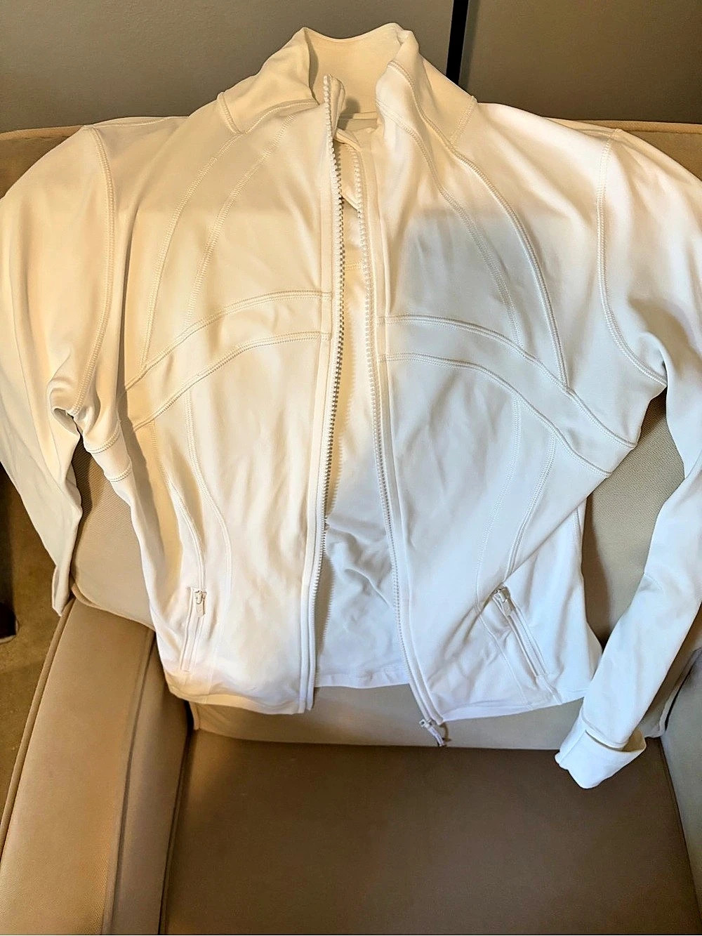 lululemon Define Track Jacket White Zip Jacket